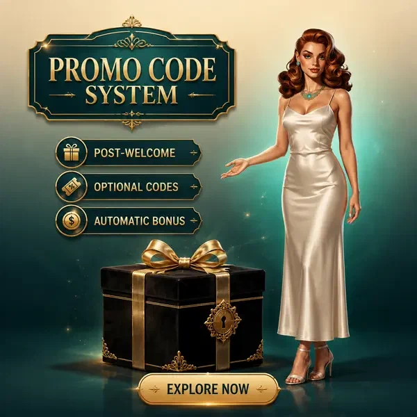 Eleganter Schatzmeister präsentiert Promo-Code-System neben Samt-Geschenkbox bei Billionairespin